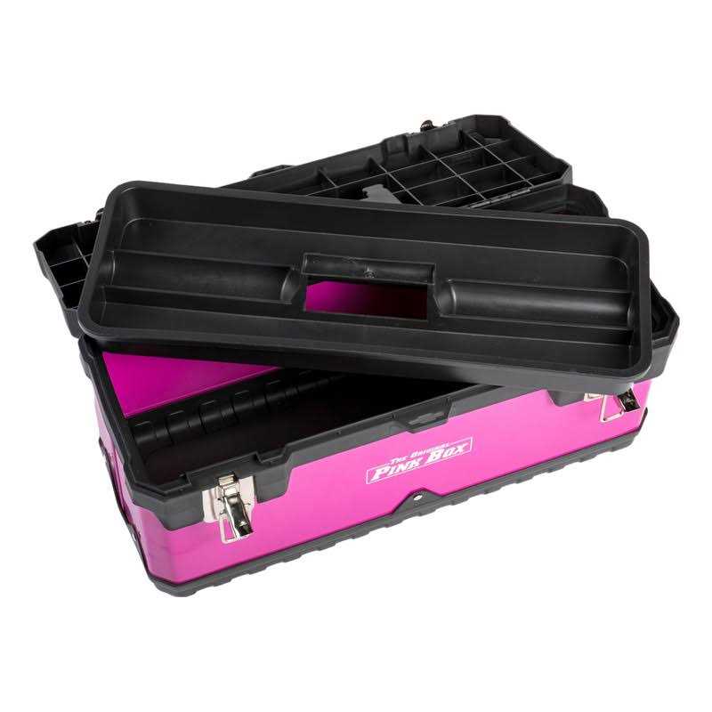 The Original Pink Box 20 Inch Portable Steel Toolbox With Removeable