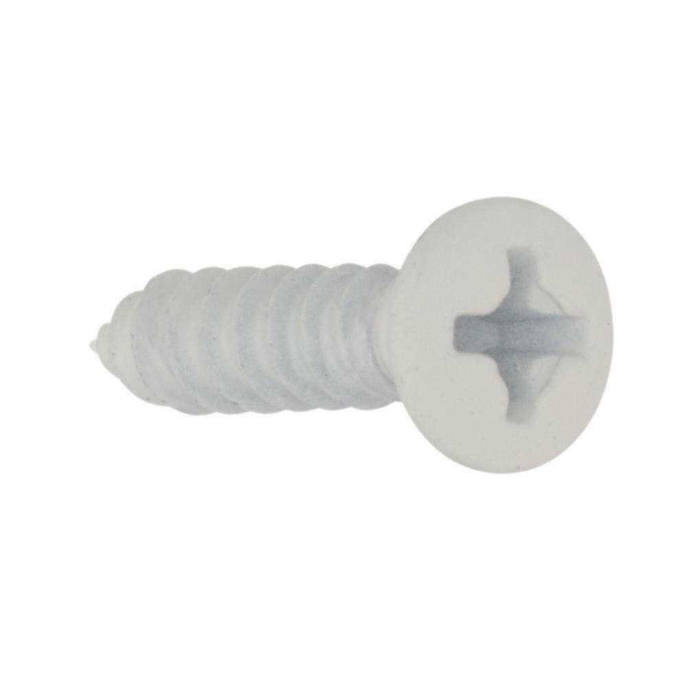 Everbilt 6 White Flat Head And Oval Head Phillips Cabinet Hinge Screws