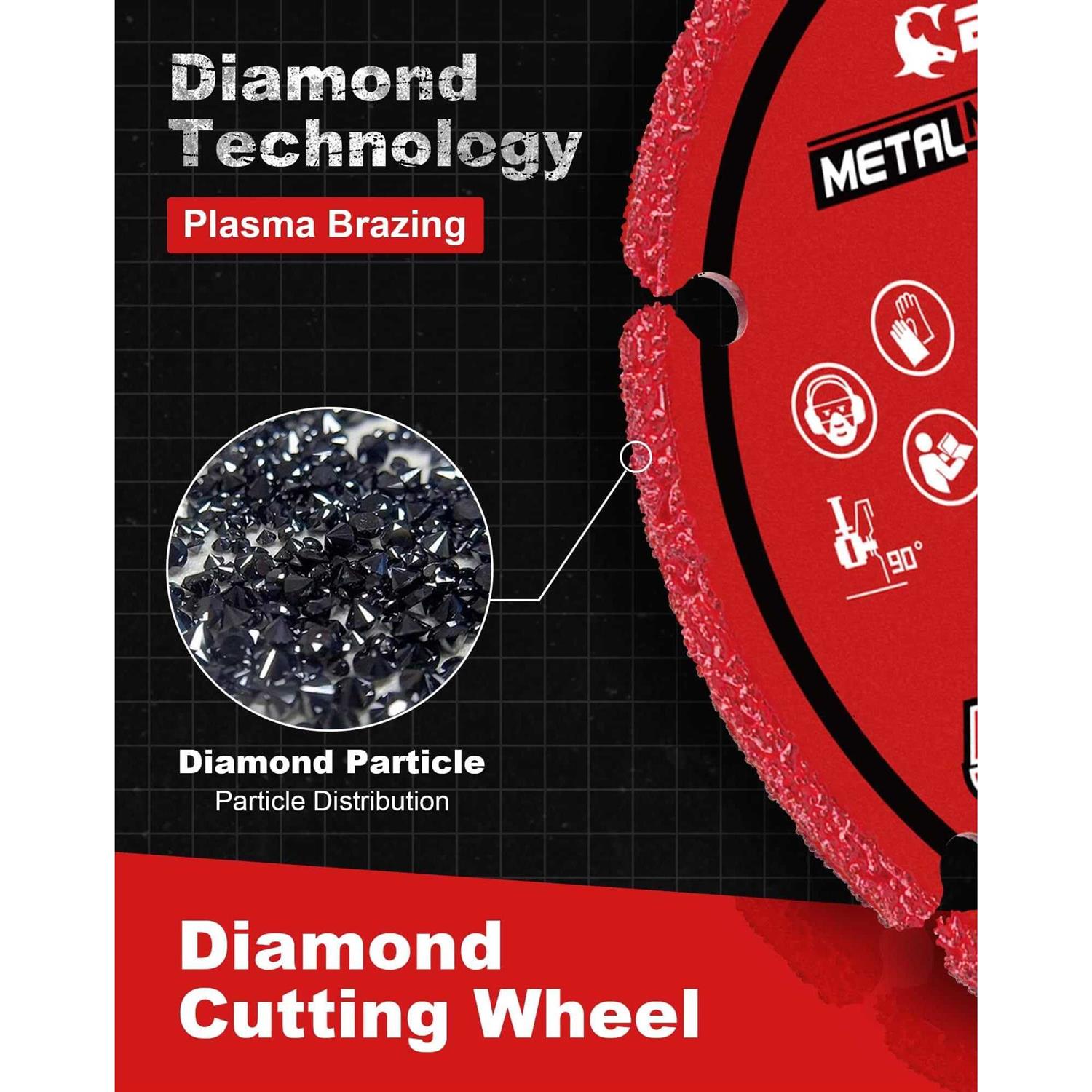 Ezarc Diamond Cutting Wheel For Metal Cut Off Wheel With 5000 Cuts On Rebar Steel Iron And 