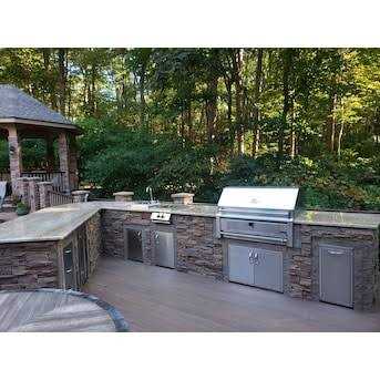 GenStone Stacked Stone Corner Panel Left 0.98-sq ft Desert Sunrise Faux ...