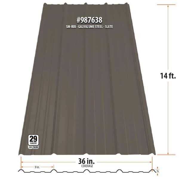 Gibraltar Building Products Sm Rib Galvalume Steel 29 Gauge Roofsiding Panel Hardwares Online 