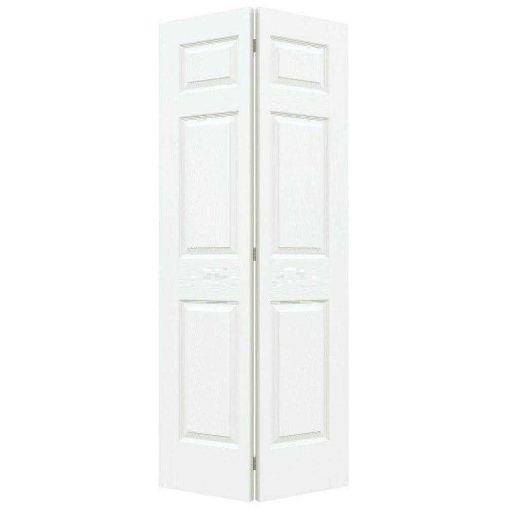 JELD-WEN 80 in. Colonist Painted Textured Molded Composite MDF Closet ...