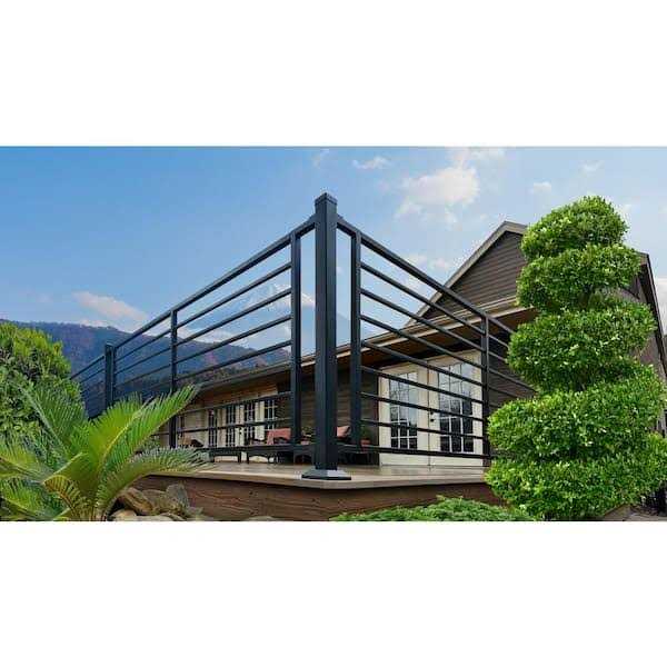 Fortress Fe26 Axis H x Black Steel Railing Stair Panel - Hardwares ...