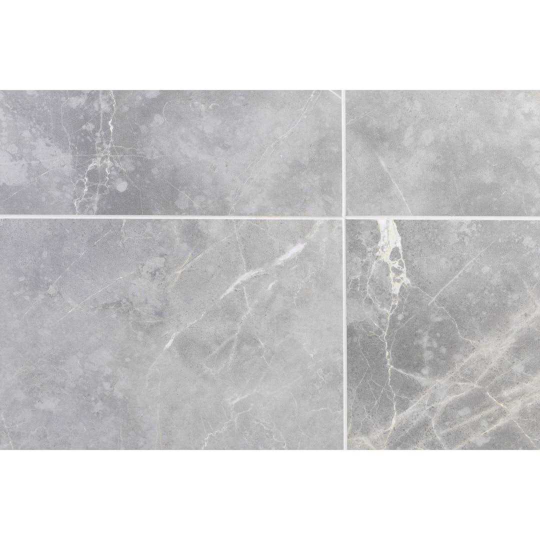 Ivy Hill Tile Marmo Gray 11.81 In. X 23.62 In. Matte Marble Look ...