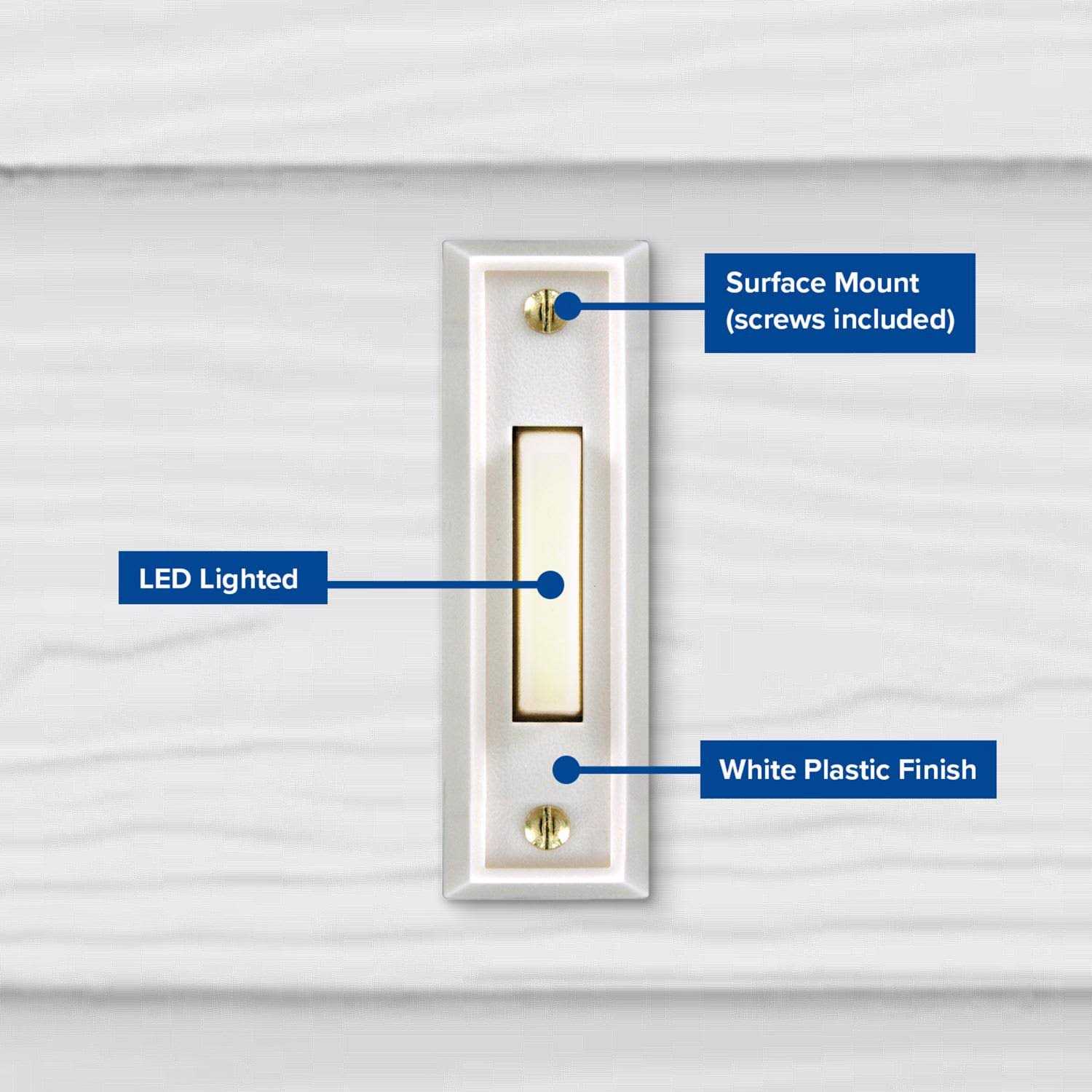 Heath Zenith Doorbell Push Button Wired White Hardwares Online Store