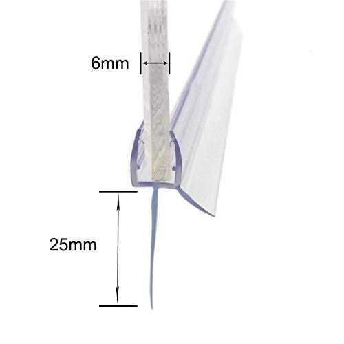 Cozylkx Frameless Shower Door Bottom Seal with Drip Rail Thick Glass