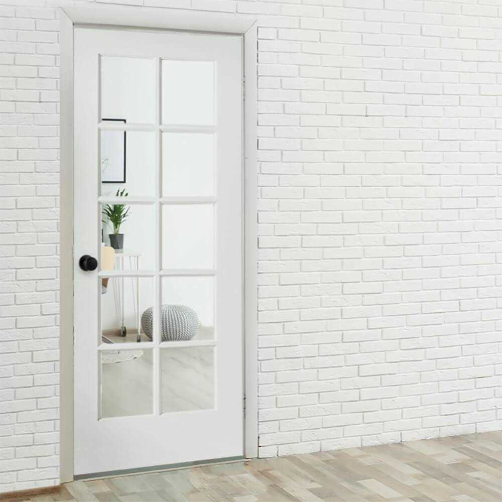 Krosswood Doors 80 in. 10-Lite Solid Hybrid Core MDF Primed Interior ...