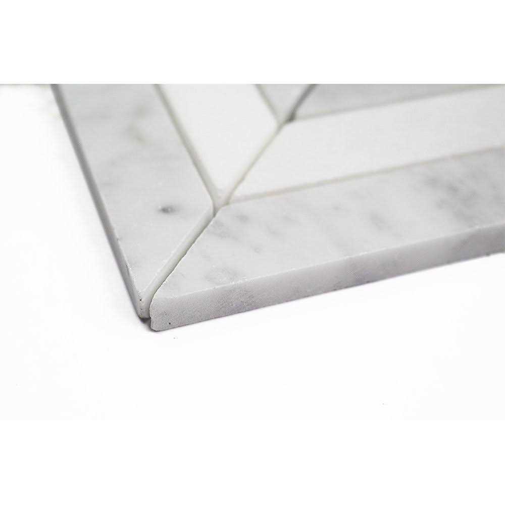 Ivy Hill Tile Dart and Thassos 10-3/4 in. x 10-3/4 in. x 10 mm Polished ...