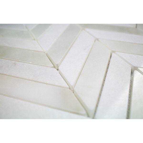 Ivy Hill Tile Dart and Thassos 10-3/4 in. x 10-3/4 in. x 10 mm Polished ...