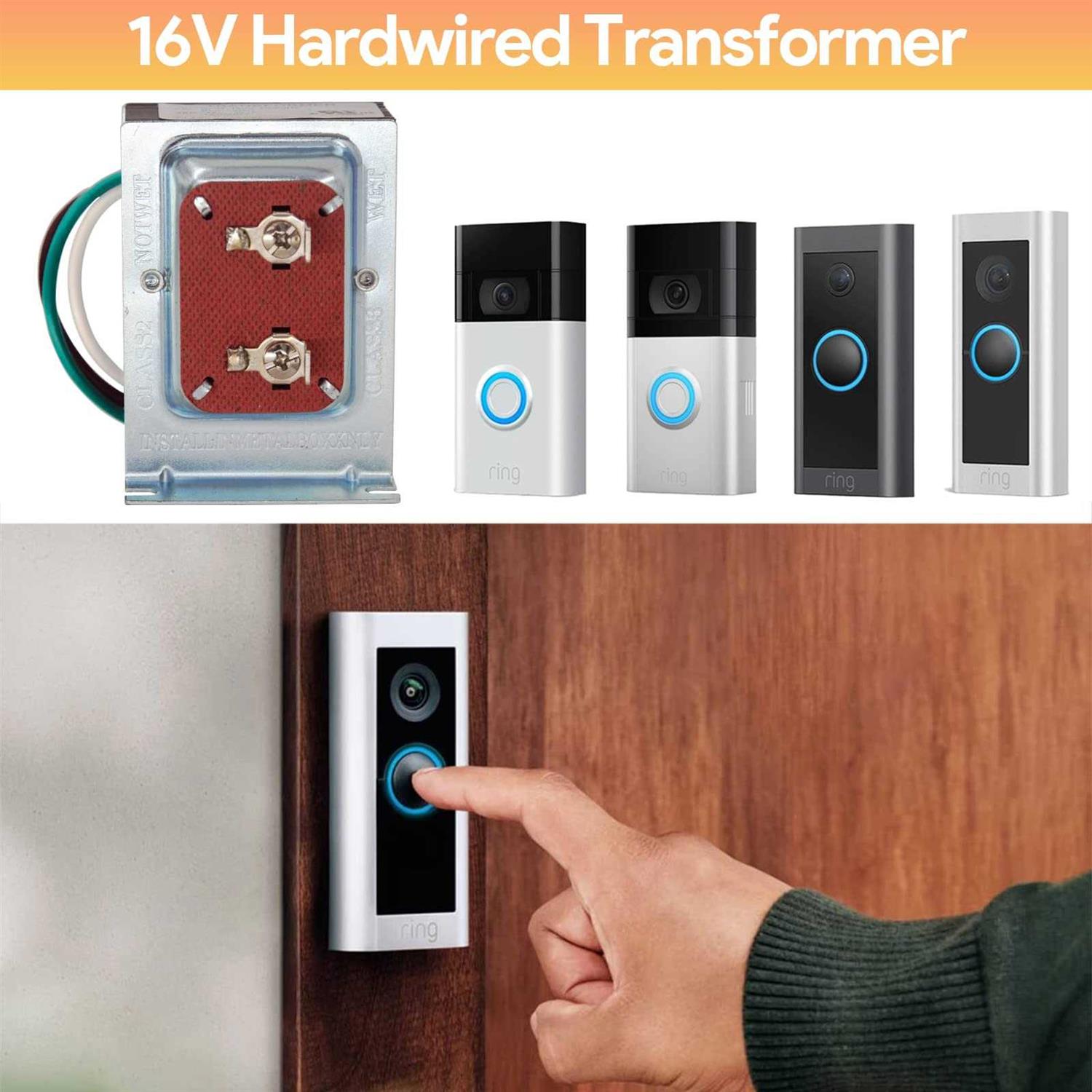 Doorbell Transformer for Ring Video Doorbell 16v 30va Hardwired