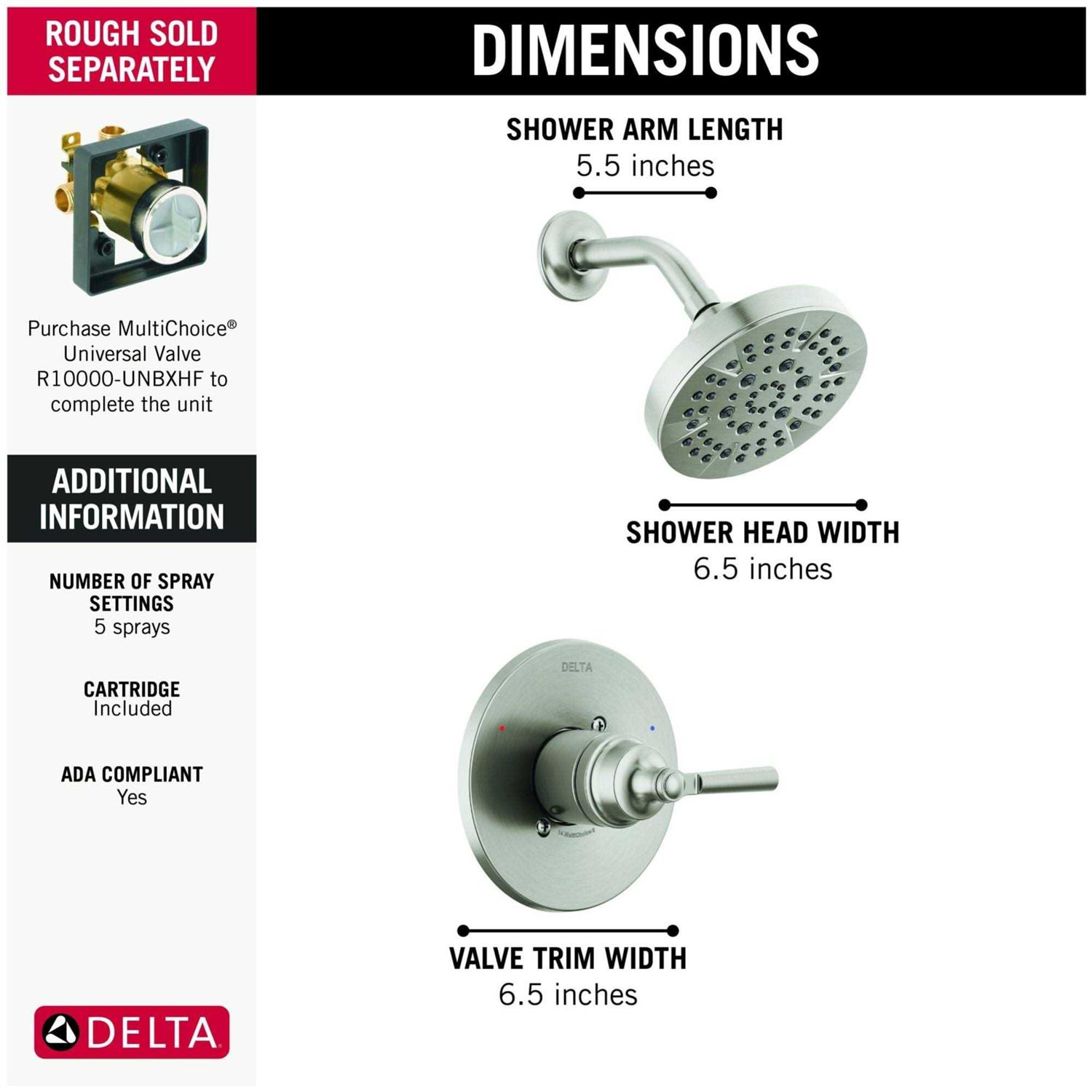 Delta Saylor Monitor 14 Series Shower Trim T14235 - Hardwares online store