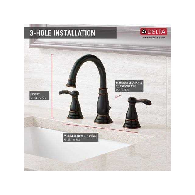 Delta Porter 8 In Widespread 2 Handle Bathroom Faucet Hardwares Online Store