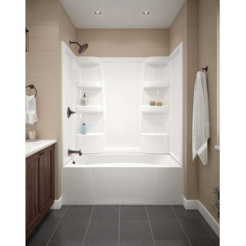 Delta Hycroft 18 in. H x 30 in. W x 60 in. L White Bathtub - Hardwares ...