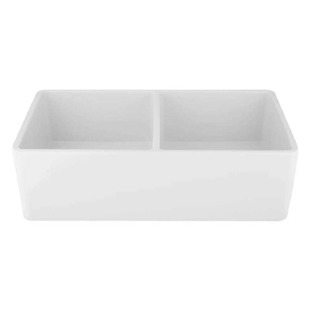 Signature Hardware 33 Reinhard Double Bowl Fireclay Farmhouse Sink